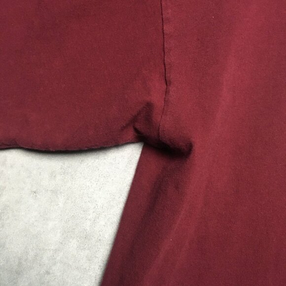 Hurley T Shirt Adult size Large Maroon Short Sleeve Mens Graphic Text Cotton Tee - Picture 13 of 13